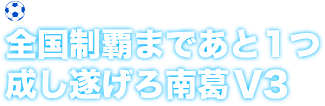 試合のみどころ 全国制覇まであと１つ 成し遂げろ南葛V3